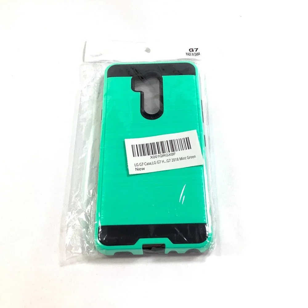 NEW LG G7 Rugged Case Cover Clear Screen Green